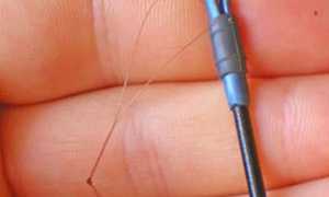 Как привязать леску к маховой удочке к коннектору и без него