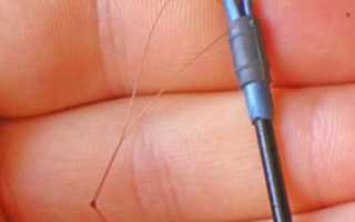 Как привязать леску к маховой удочке к коннектору и без него