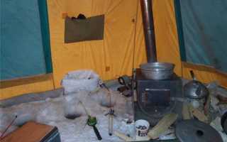 Печка в палатку для зимней рыбалки: лучшие газовые модели, на дровах, солярке