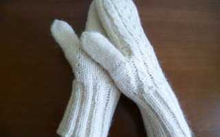 Вязание варежек с клином большого пальца