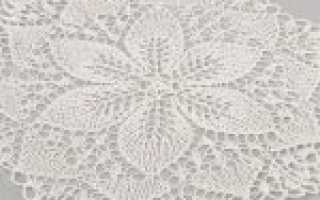 Салфетки вязаные спицами – подробные схемы с описанием на русском