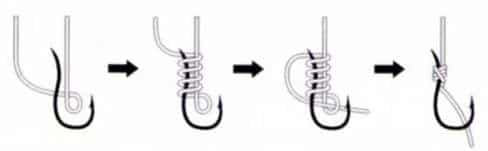 Как привязывать крючок с лопаткой к леске и плетенке: лучшие узлы