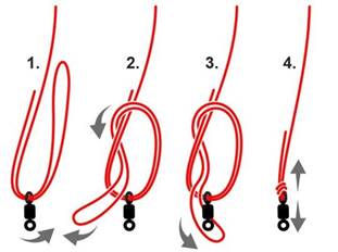 Как надежно привязать карабин к леске, шнуру, флюрокарбону