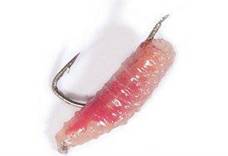 Как опарыша насадить на крючок и одеть на мормышку - наглядное фото