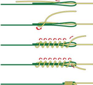 Как привязать поводок к леске и плетенке напрямую и под прямым узлом