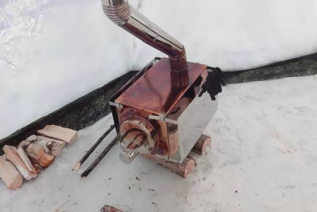 Печка в палатку для зимней рыбалки: лучшие газовые модели, на дровах, солярке