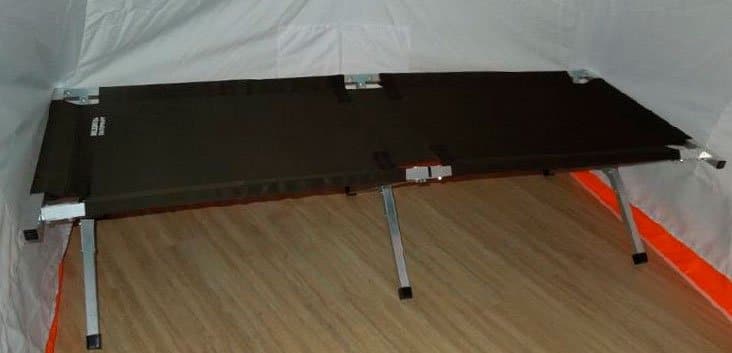 Как выбрать раскладушку в палатку для зимней рыбалки и сделать своими руками