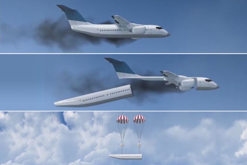 Самолет с отделяющейся капсулой