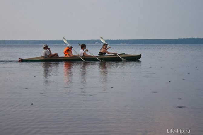 Катаемся на байдарке по Волго.