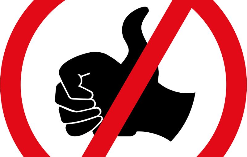 Дорожный знак "Дизлайк"