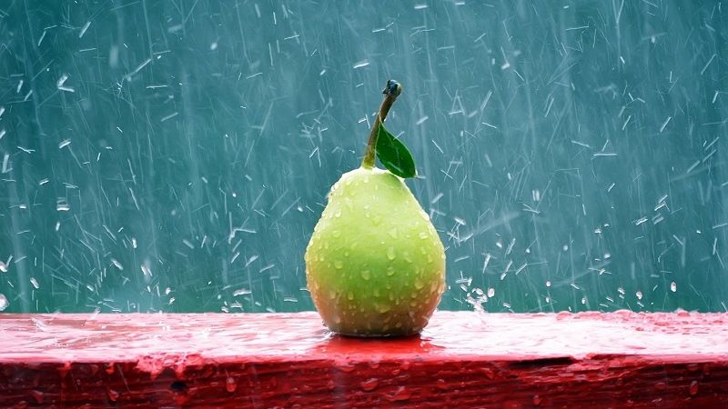 Дождь с овощами и фруктами