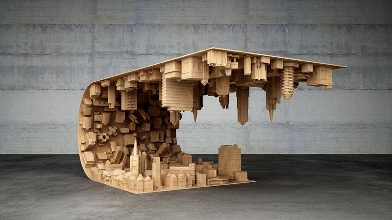 Стол - перевернутый город