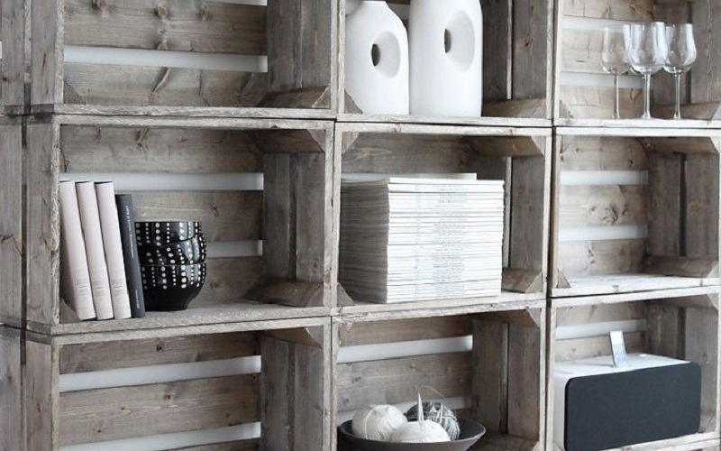 Полки из ящиков для овощей