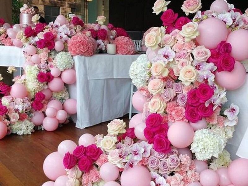 Оформление свадебной бум-зоны