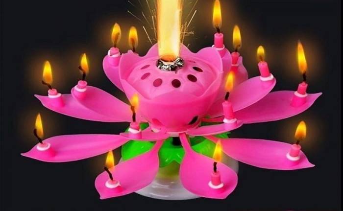 Свеча-цветок на торт