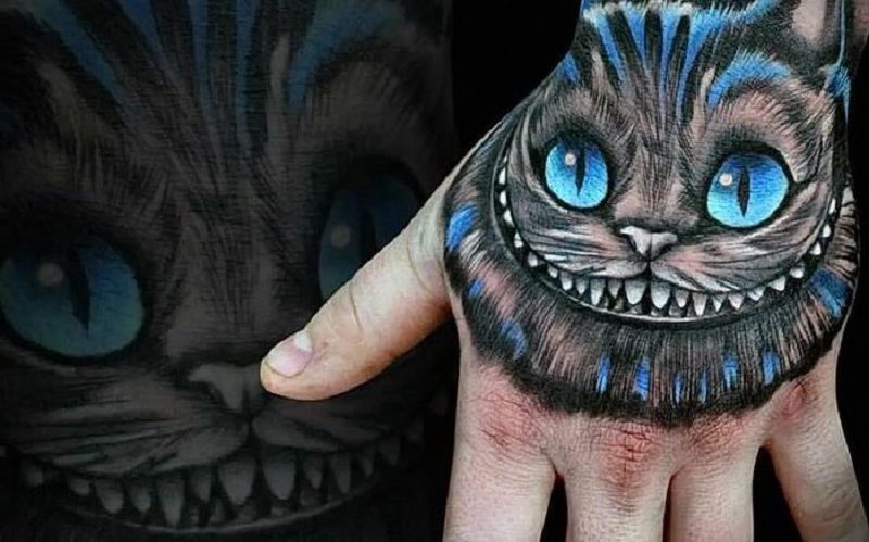Тату Чеширский кот