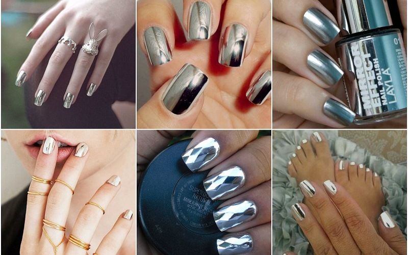 «Металлический» маникюр