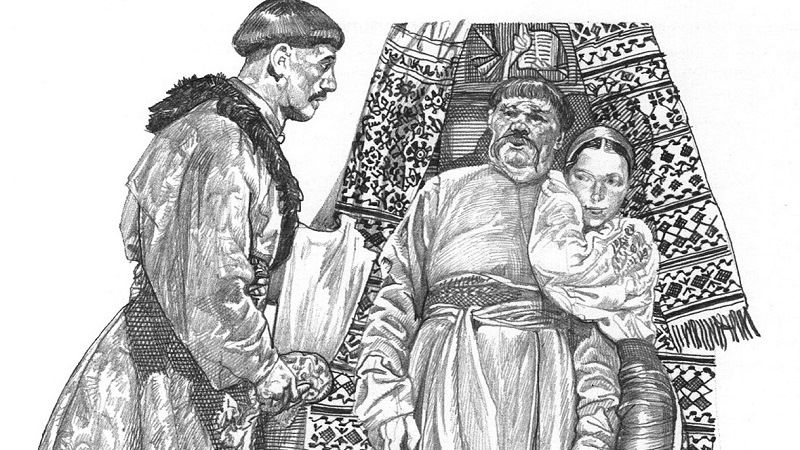 Иллюстрация к повести Н.Гоголя "Вечера на хуторе близ Диканьки"