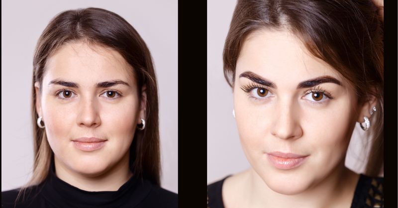 Броу-арт - до и после