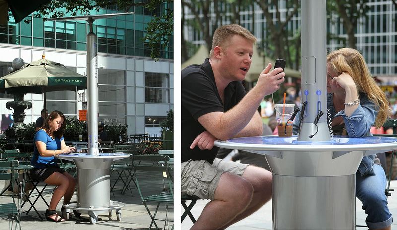 Устройства для подзарядки телефона на улице