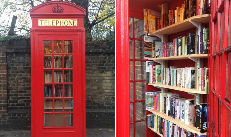 Книжная телефонная будка в Уэстбери