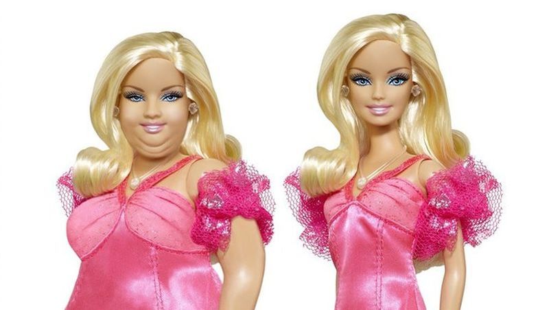 Кукла барби-толстушка