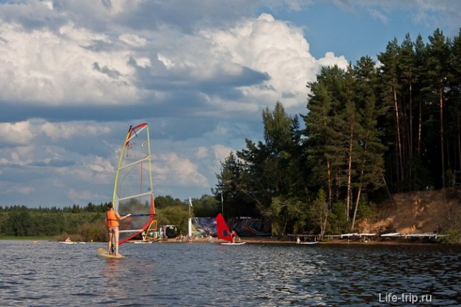 Серферы из лагеря. Волго.