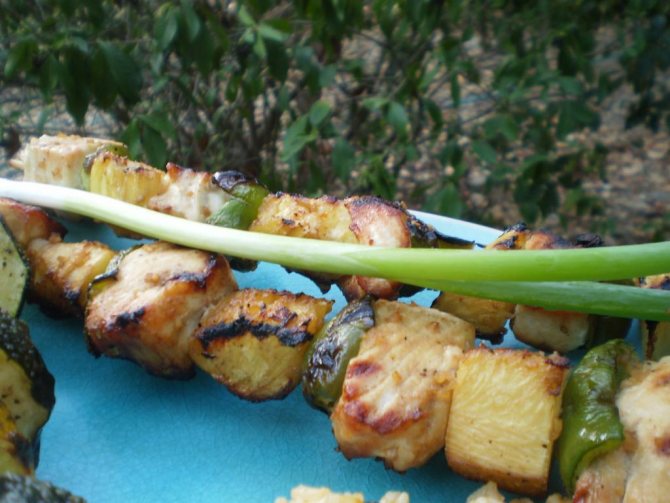 шашлык из щуки на мангале