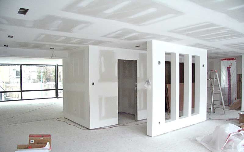 Обшивка каркаса листами ГК