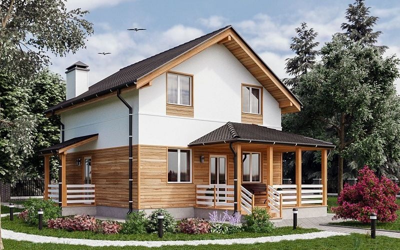 Внешняя отделка дома из панелей