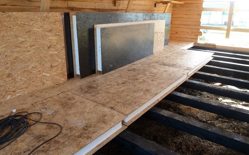 Установка пола из СИП панелей