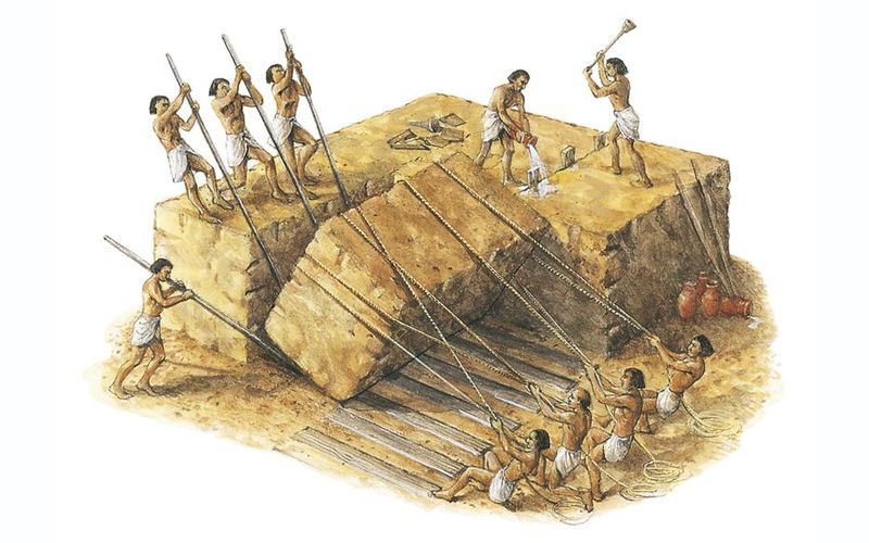 Обработка камня древними египтянами