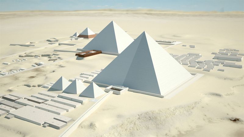 Схематичное расположение пирамид