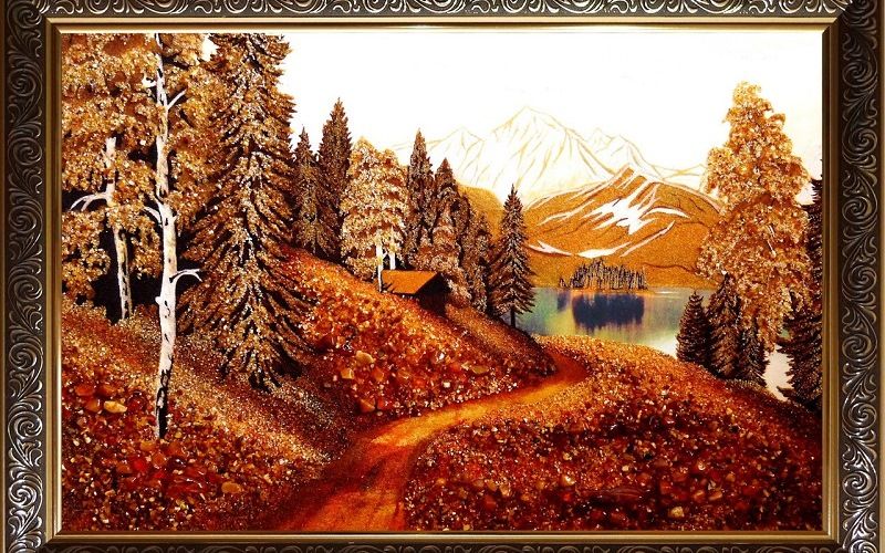 Картина из янтаря