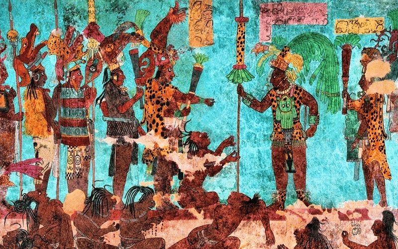 Голубой цвет в рисунках племени майя