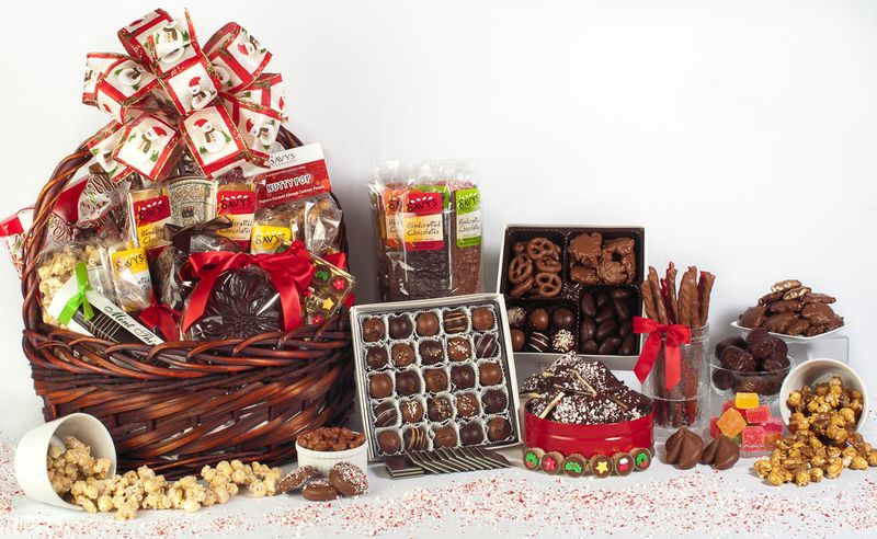 Корзина с шоколадом