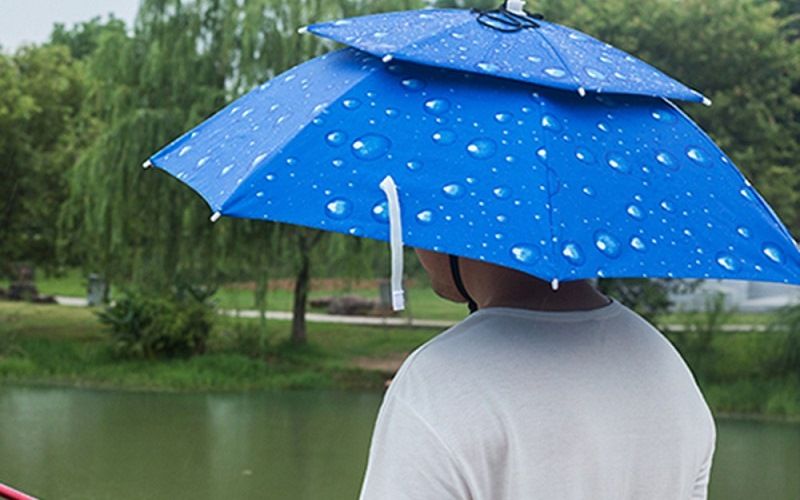 Компактный зонтик на голову