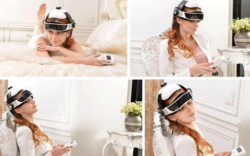 Электрический массажный шлем