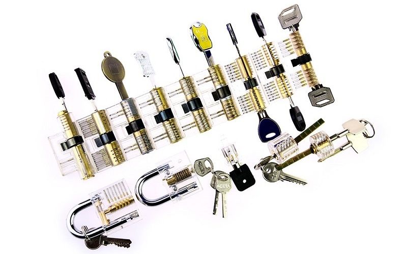 Прозрачные замки, отмычки, ключи