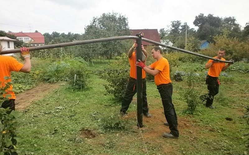 Монтаж винтовых свай